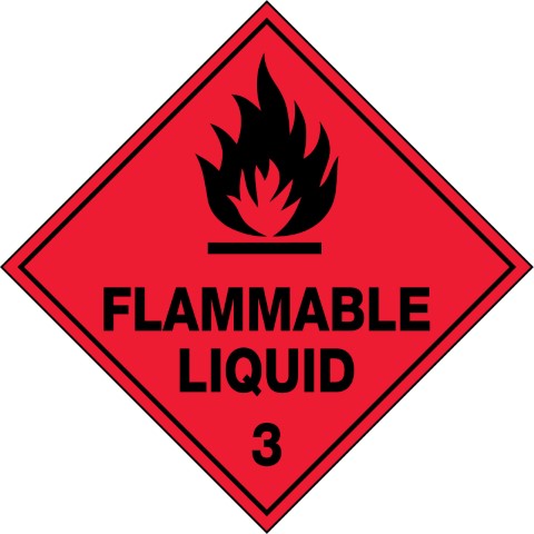 SIGN HAZCHEM FLAMMABLE LIQUID 3 270x270 METAL H3